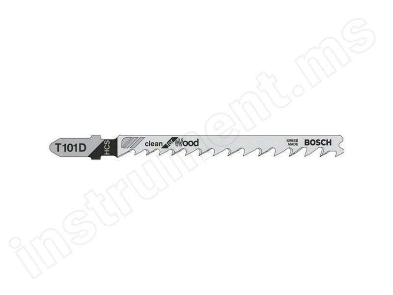 Пилки к лобзику Bosch T101 D, HCS 100 шт. - фото 1